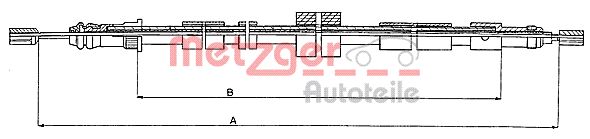 METZGER 10.6025 Seilzug, Feststellbremse