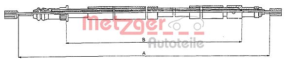 METZGER 10.6026 Seilzug, Feststellbremse