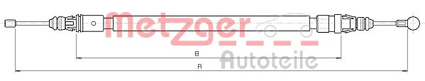 METZGER 10.6233 Seilzug, Feststellbremse