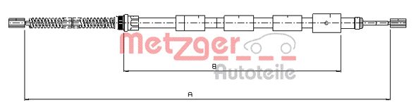 METZGER 10.645 Seilzug, Feststellbremse