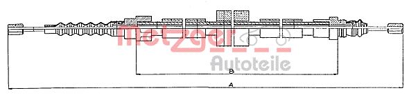 METZGER 10.679 Seilzug, Feststellbremse