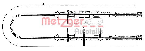 METZGER 10.713 Seilzug, Feststellbremse