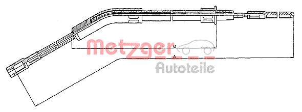 METZGER 10.715 Seilzug, Feststellbremse