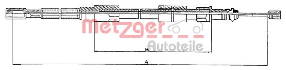 METZGER 10.720 Seilzug, Feststellbremse