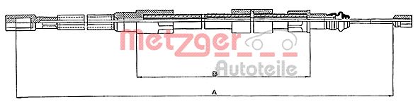METZGER 10.7211 Seilzug, Feststellbremse
