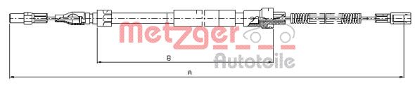 METZGER 10.7383 Seilzug, Feststellbremse