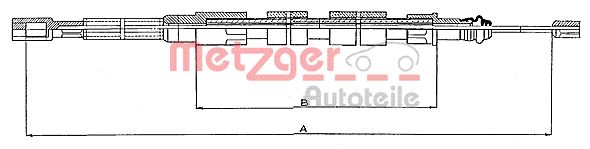 METZGER 10.739 Seilzug, Feststellbremse