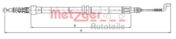METZGER 10.7392 Seilzug, Feststellbremse