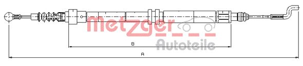 METZGER 10.7393 Seilzug, Feststellbremse