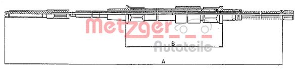METZGER 10.7402 Seilzug, Feststellbremse