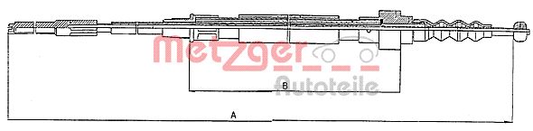 METZGER 10.7403 Seilzug, Feststellbremse