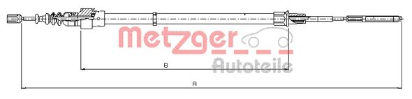 METZGER 10.7406 Seilzug, Feststellbremse