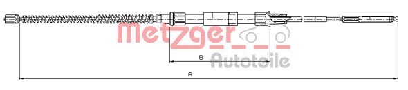 METZGER 10.7407 Seilzug, Feststellbremse