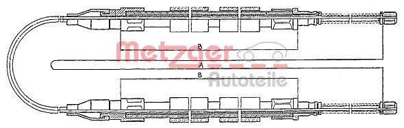 METZGER 10.741 Seilzug, Feststellbremse