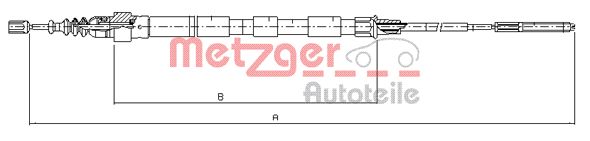 METZGER 10.7410 Seilzug, Feststellbremse