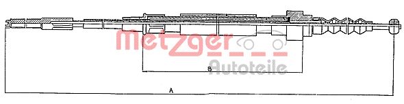 METZGER 10.742 Seilzug, Feststellbremse