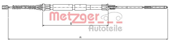 METZGER 10.7431 Seilzug, Feststellbremse