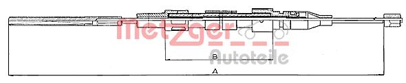 METZGER 10.744 Seilzug, Feststellbremse
