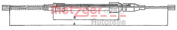 METZGER 10.745 Seilzug, Feststellbremse