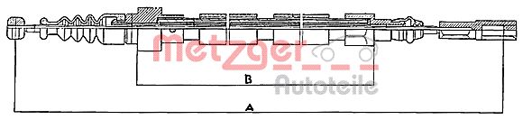 METZGER 10.746 Seilzug, Feststellbremse