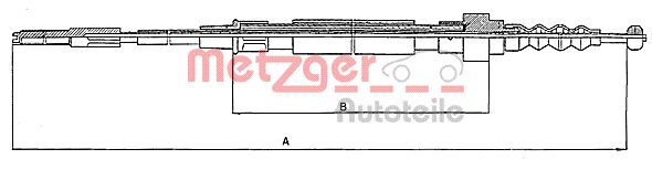 METZGER 10.7471 Seilzug, Feststellbremse