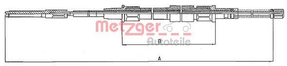 METZGER 10.748 Seilzug, Feststellbremse