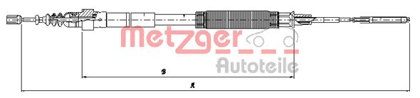 METZGER 10.7481 Seilzug, Feststellbremse