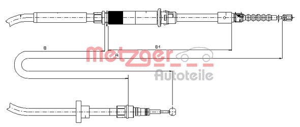 METZGER 10.7484 Seilzug, Feststellbremse