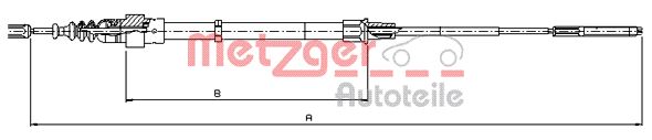 METZGER 10.7491 Seilzug, Feststellbremse