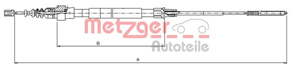 METZGER 10.7492 Seilzug, Feststellbremse