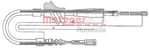 METZGER 10.7501 Seilzug, Feststellbremse