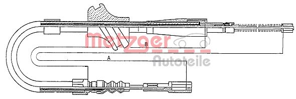 METZGER 10.7502 Seilzug, Feststellbremse