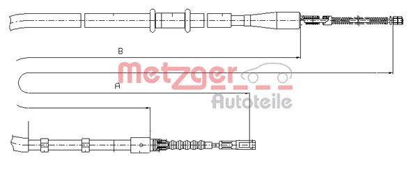 METZGER 10.7503 Seilzug, Feststellbremse