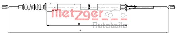METZGER 10.7504 Seilzug, Feststellbremse