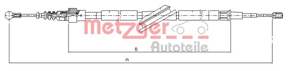 METZGER 10.7506 Seilzug, Feststellbremse