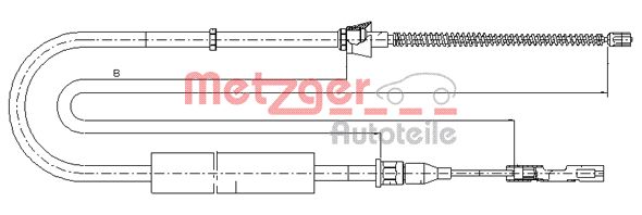 METZGER 10.7507 Seilzug, Feststellbremse