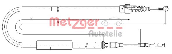 METZGER 10.7513 Seilzug, Feststellbremse