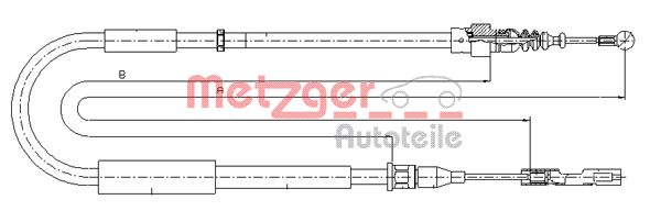 METZGER 10.7514 Seilzug, Feststellbremse