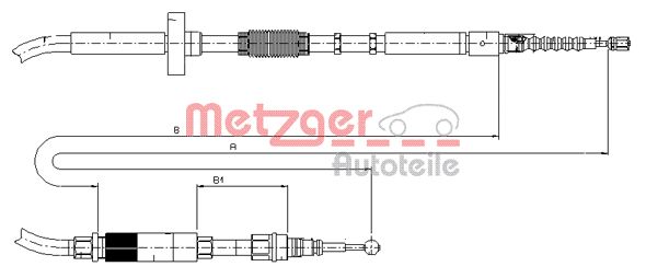METZGER 10.7531 GREENPARTS Seilzug, Feststellbremse