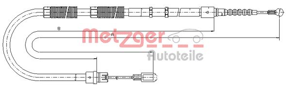 METZGER 10.7535 Seilzug, Feststellbremse