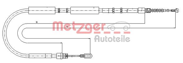METZGER 10.7536 Seilzug, Feststellbremse