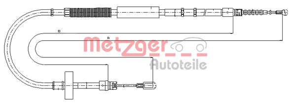 METZGER 10.7537 Seilzug, Feststellbremse