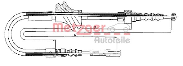 METZGER 10.7541 Seilzug, Feststellbremse
