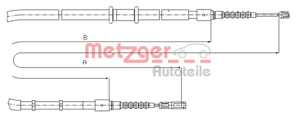 METZGER 10.7545 Seilzug, Feststellbremse