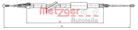 METZGER 10.7561 Seilzug, Feststellbremse
