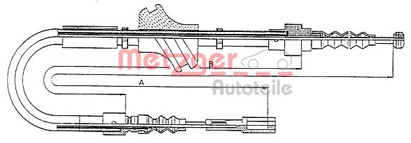 METZGER 10.7581 Seilzug, Feststellbremse
