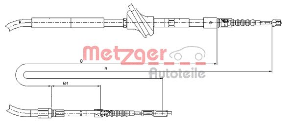 METZGER 10.7583 Seilzug, Feststellbremse