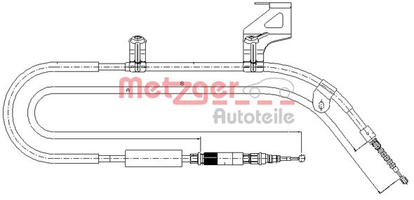 METZGER 10.7585 Seilzug, Feststellbremse