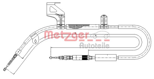 METZGER 10.7586 Seilzug, Feststellbremse