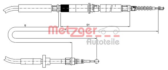 METZGER 10.7589 Seilzug, Feststellbremse